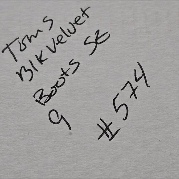 Toms Ella Chelsea Boots‎ Women's Size US 9 Crushed Velvet Black - Picture 14 of 14